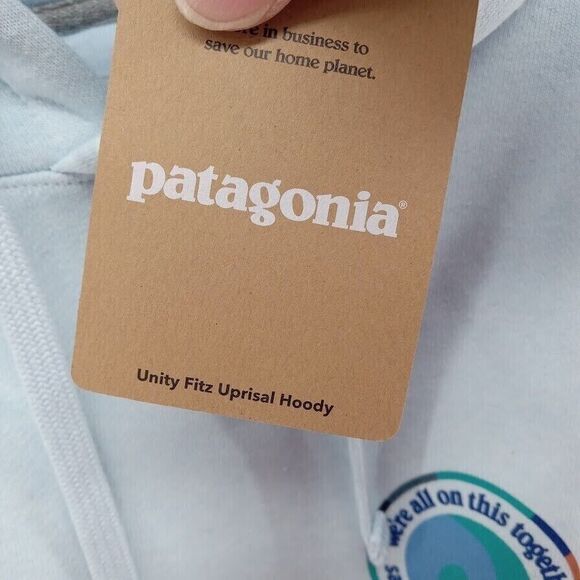 Patagonia Sweatshirt Chilled Blue Unity Fitz Uprisal Fleece Hoody Mens Size XL - Picture 4 of 5